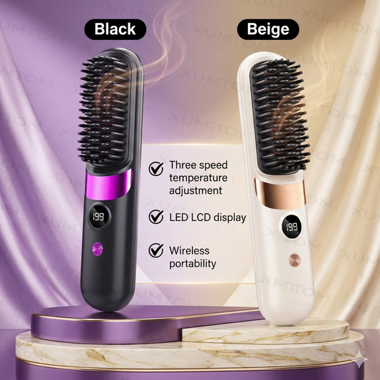 Portable Wireless Hair Straightening Comb