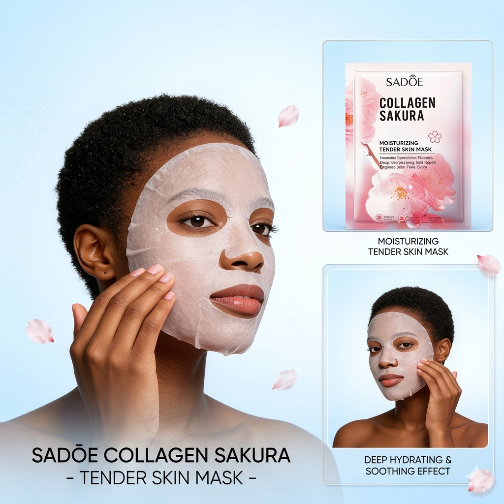 Sakura Glow Mask Set – 10pcs Hydrating & Brightening Sheet Masks