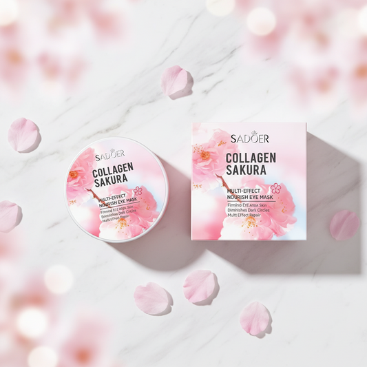 Cherry Blossom Hydrogel Eye Patches – 60 Pcs
